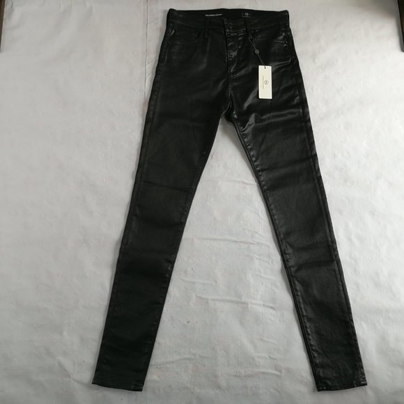 Ag Adriano Goldschmied Farrah Skinny Super Black Jeans 27 - Picture 1 of 8